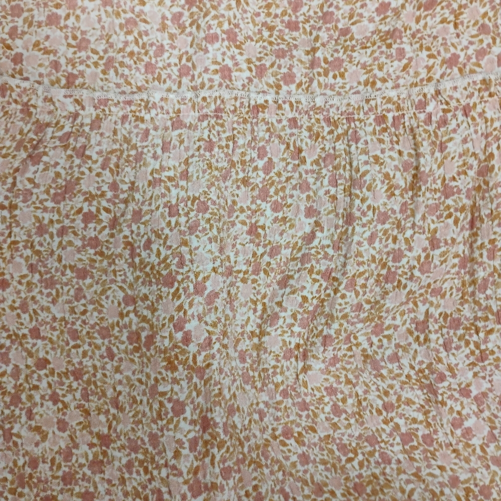 Floral Pink White Boho Wildflowers Skirt XXL Prairie Cottagecore Modest - Picture 10 of 10